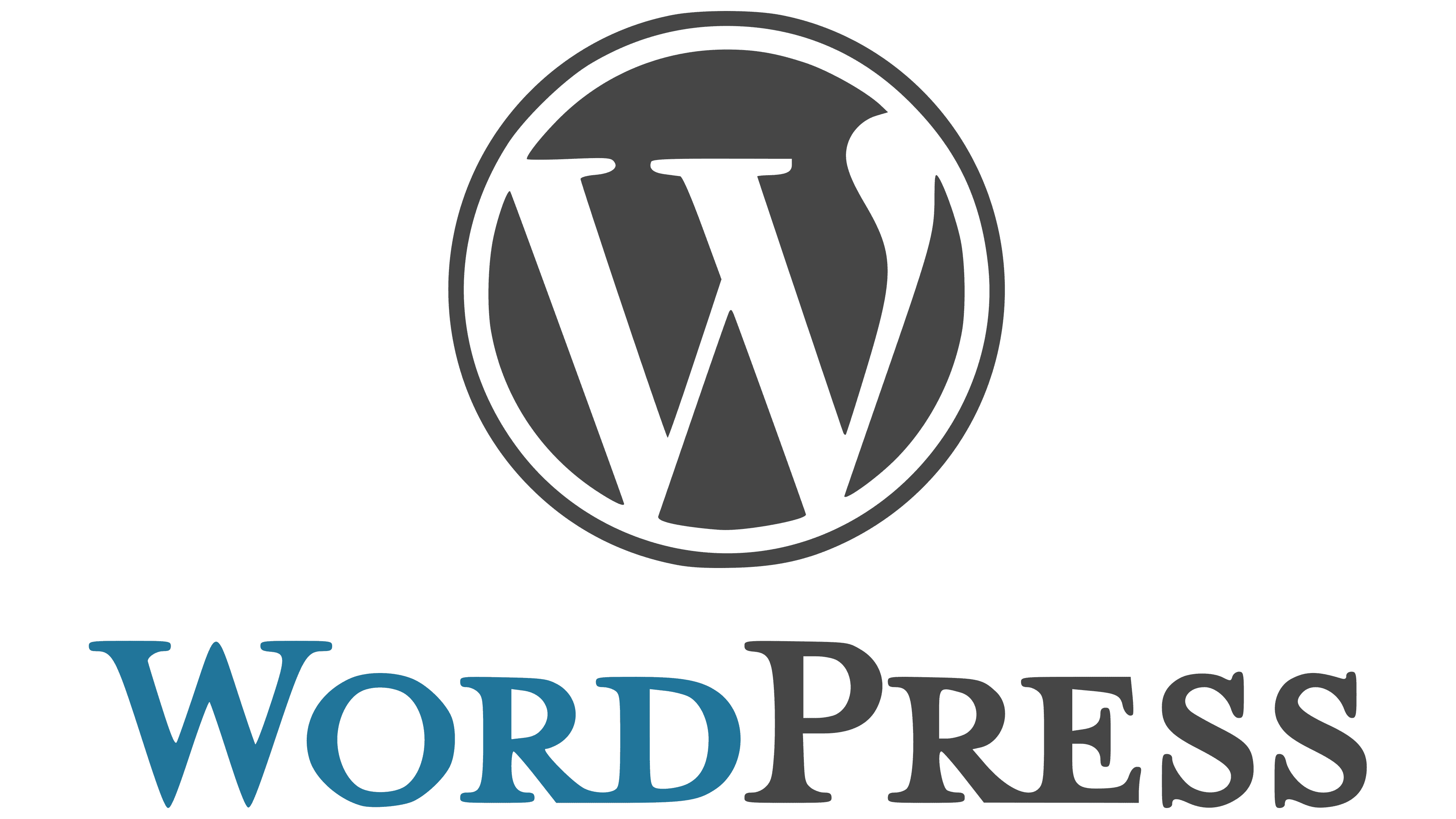 Picture of a floating wordpress logo