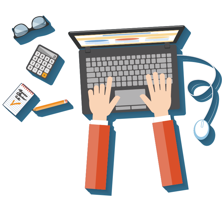 Picture of a floating working icon